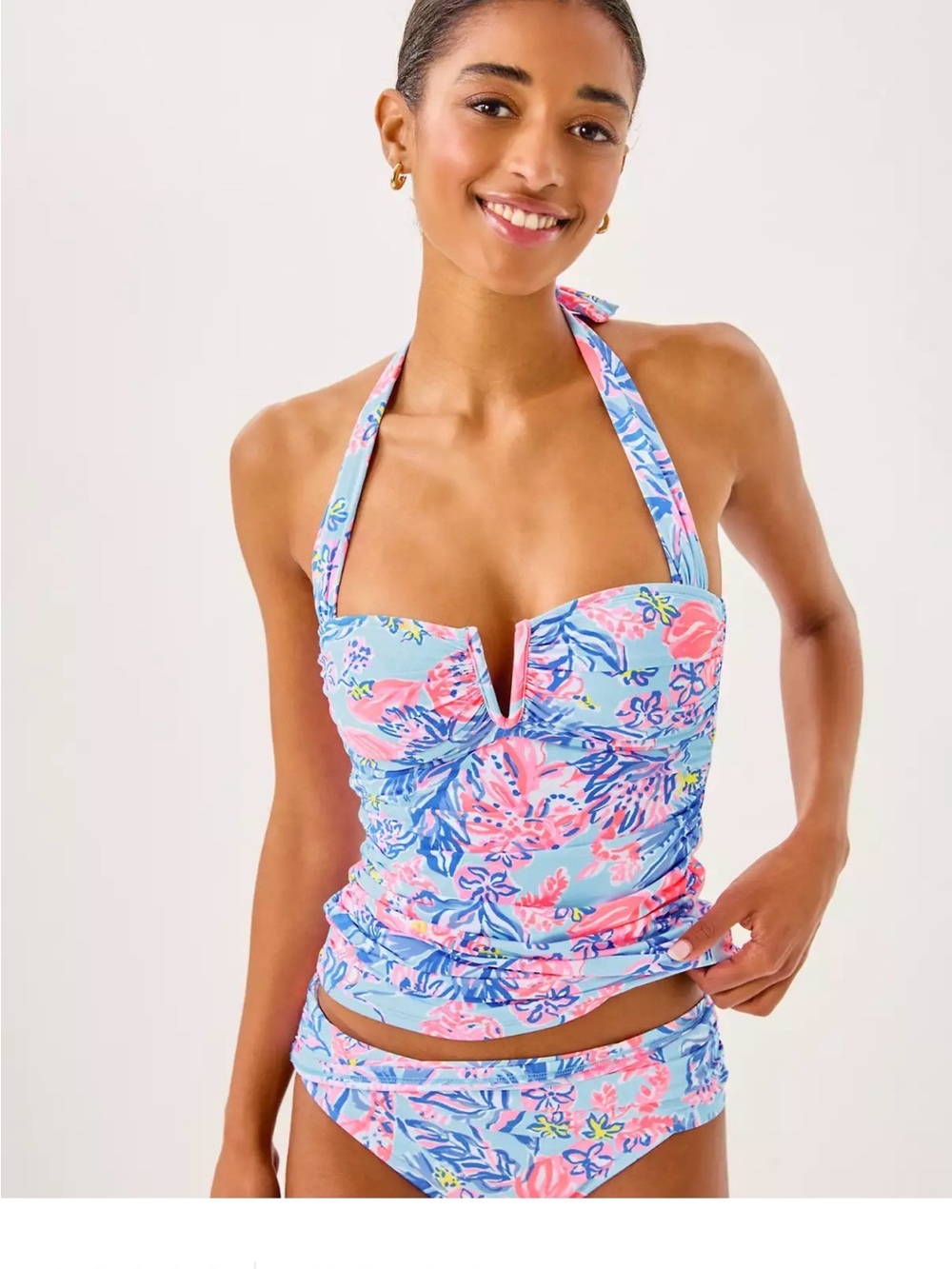 NWOT Lilly Pulitzer Peggi Halter Tankini Top and Bikini Bottoms 10
